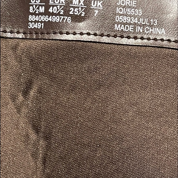 Bongo Faux Leather Studded Dark Brown Slouchy Tall Boots 3” Heels Sz 8.5 - Picture 5 of 11